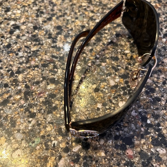 Salvatore Ferragamo Black Sunglasses with Gold Logo Accent - Picture 2 of 4